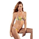 Victoria 3 pièces | Maillot de bain femme sexy bikini hippie rose orange et vert